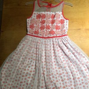 Girls knee length dress.